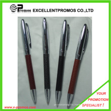 Promotional Heavy Metal Pen with Leather Barrel for Gift (EP-P7311)